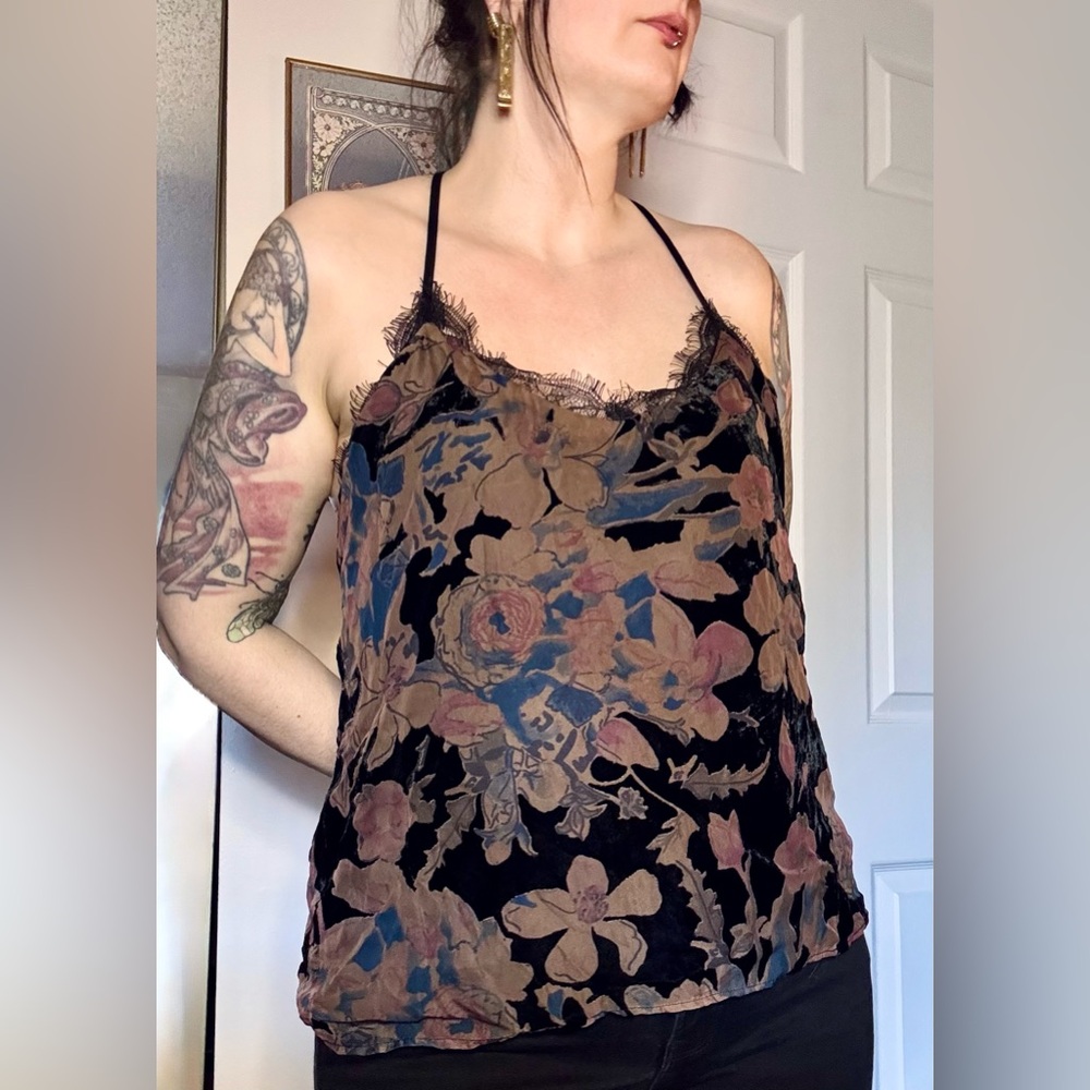 Buffalo David Bitton velvet burnout floral camisole